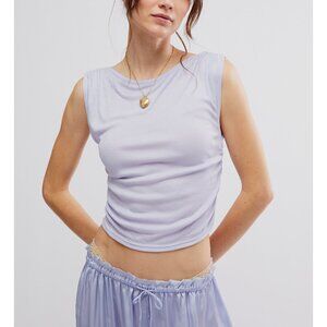 Free People Fitted Crop Tank Top Lavender EUC